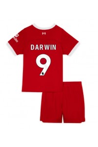 Liverpool Darwin Nunez #9 Babyklær Hjemme Fotballdrakt til barn 2023-24 Korte ermer (+ Korte bukser)